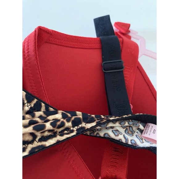 2 Pack Juicy Couture Bra Show Me Off Lined JC2801 Leopard Print Red Size 42D NEW - Picture 11 of 11